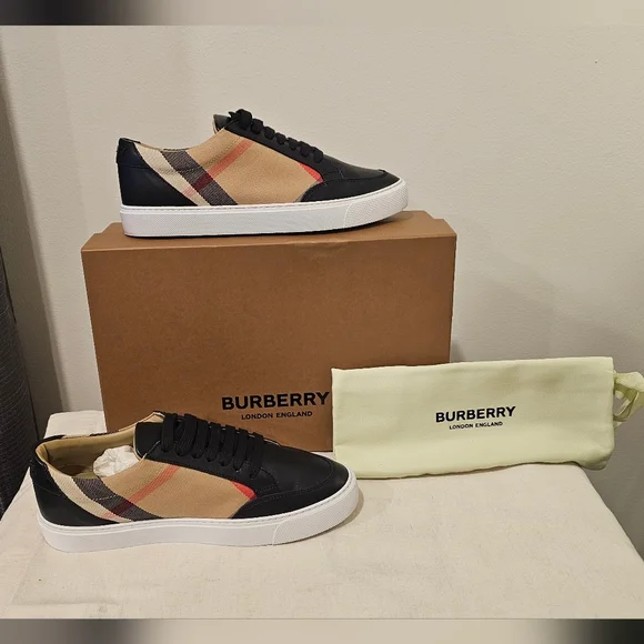 NIB Burberry New Salmond Women's Sneakers # 94703913-- Size 7.5 - Picture 2 of 13